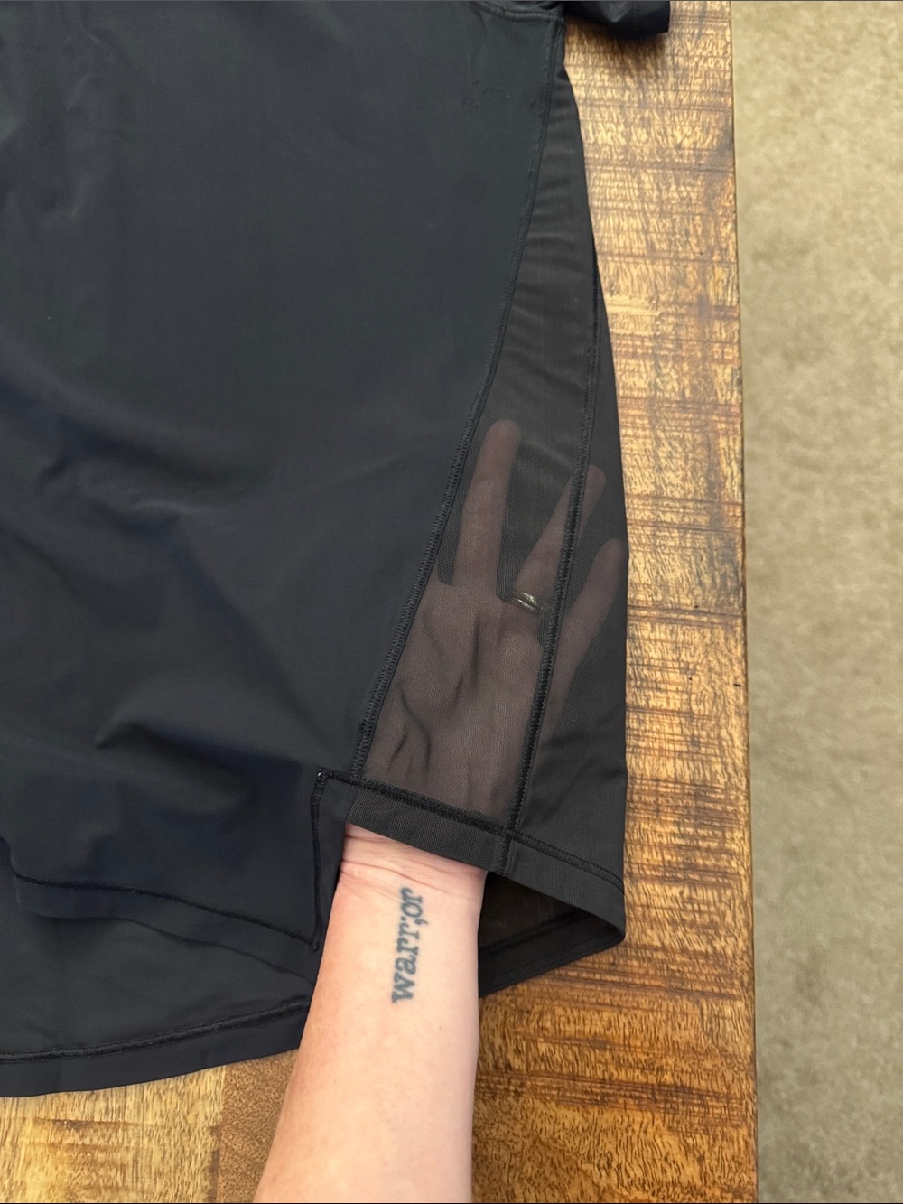 lululemon athletica Black Short Sleeve Performance Tee - Picture 6 of 6